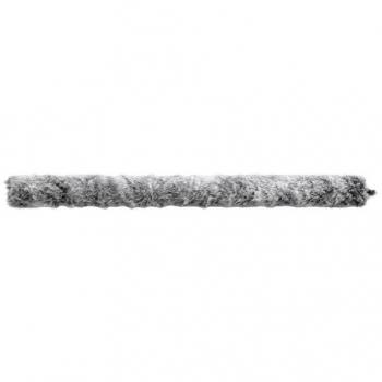 Boudin de Porte en Fourrure Douce 80x10 cm Gris