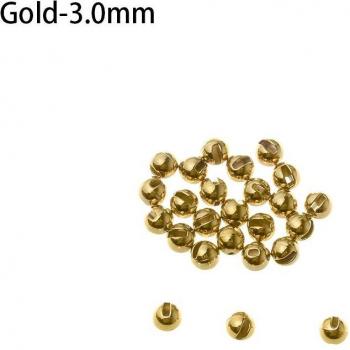 25Pcs Tungsten Slotted Beads for Fly Tying 2.5mm/3.0mm/3.5mm