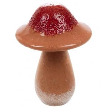 Champignon en verre orange sulfure