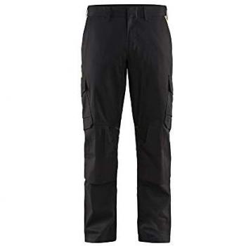 Blaklader Pantalon de travail 1448 Noir/Jaune 3XL – Stretch 2D, Poches & Genouillères – SE(C60) – Standards