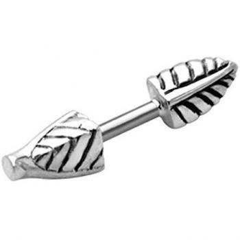 Feder‑Form Helix‑Piercing – Sterling‑Silber & Chirugensstahl