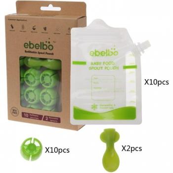 Baby Food Storage Pouches with Double Zippers