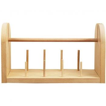 Kit Porte-Fils Rotatifs Bifaces Bois – 8 Bobines, Atelier de Couture