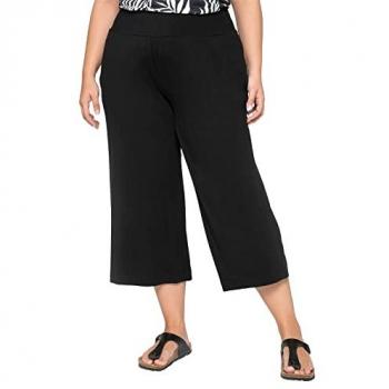 Sheego Bequeme 3/4-Hose für große Größen, schwarz