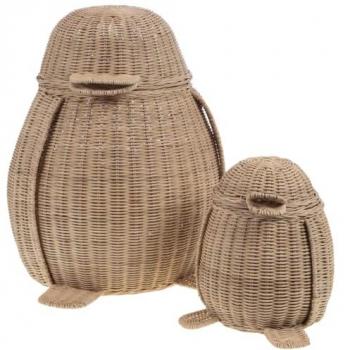 Set de paniers en rotin Pingouin