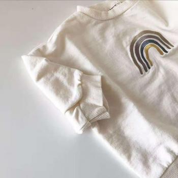 Invierno Niño Suéter Arcoíris Bordado