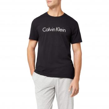 Camiseta Calvin Klein S/S Cuello Redondo, Color Negro, Talla M para Hombre