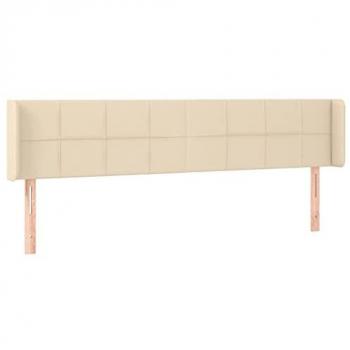 Tête de lit en Tissu Crème 163x16x78/88 cm avec LED