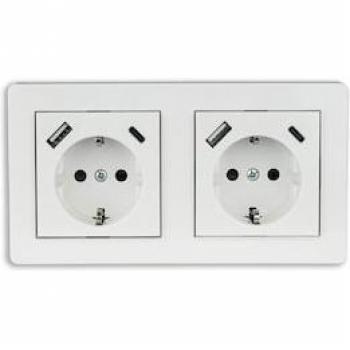KABELMEISTER KM SE01-2W Safety Socket with USB