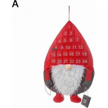 1pc Forest Old Man Christmas Cloth Advent Calendar