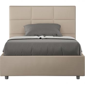 Letto 1,5 piazza 120x200 Similpelle Tortora Mika