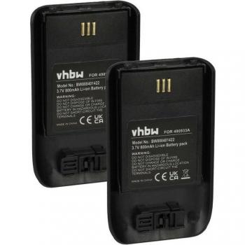 VHBW 800 mAh Dual Batteries for Ascom Wireless Phone
