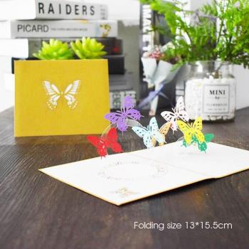 Postal Mariposa 3D con Sobres de Cumpleaños