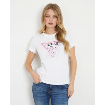 T-Shirt Guess Donna W4ri41a Ai3z14 Bianco