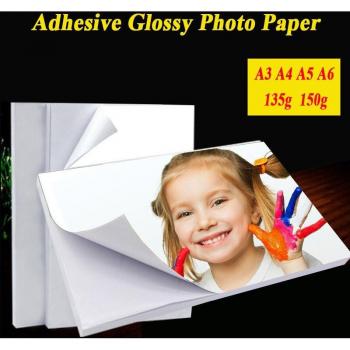 A6 High Glossy Self-Adhesive Photo Paper (100 Sheets)