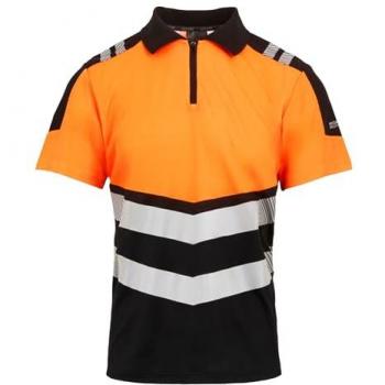 Polo Haute Visibilité Regatta Pro X-Pro Noir Orange Class 1 – 3XL