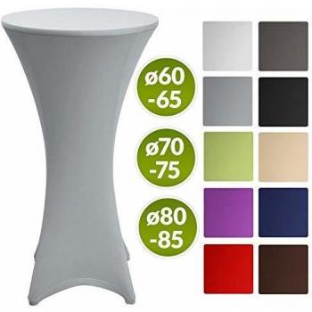 Rivestimento Elastico Tavoli Alti Bar Stella 80 cm Grigio Argento – Beautissu