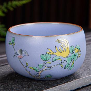 100ml Hand Painted Flower Pattern Tea Bowl