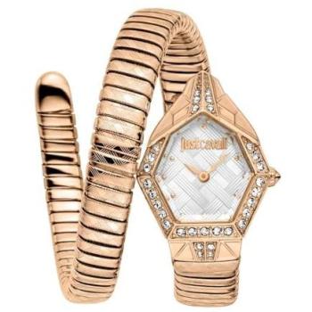 Just Cavalli Women’s JC1L303M0045 Ornato Snake Dress Watch in Rose Gold