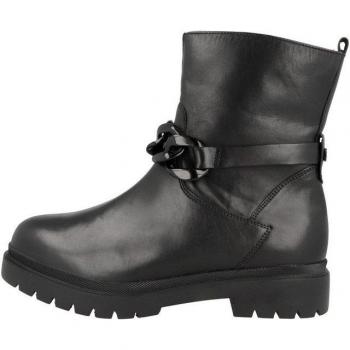 Bottines pour femme en cuir noir souple