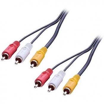 LINDY Câble Audio vidéo Premium, Triple RCA Mâle à Mâle, 5M