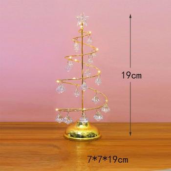 Kristall Weihnachtsbaum Dekoration mit Santa und Licht