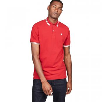 G-STAR RAW Dunda Polo Slim Rayé Homme, Noir