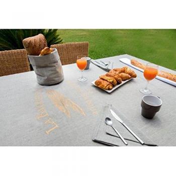 Nappe rectangle en coton, Soleil d'ocre, 140x240 cm, Gris