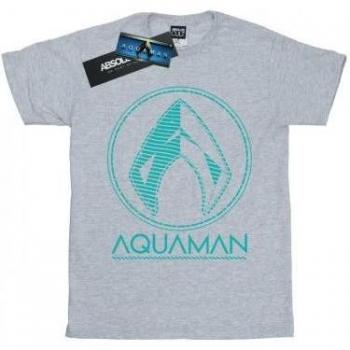 DC Aquaman Männer-Tee, XXL, weiß, Aqua-Logo