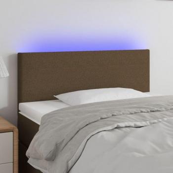 Luminette de tête de lit Vidaxl, finition marron foncé, 100×5×78/88 cm, tissu