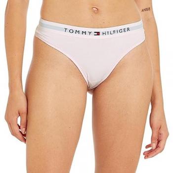 Tommy Hilfiger Damen Tanga mit Logo aus Bio-Baumwolle in Hellrosa, Größe S