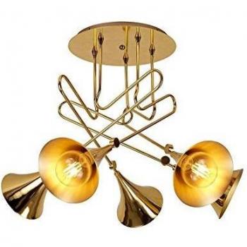 Inspired Lighting Jazz Ceiling 5 Light E27, Gold