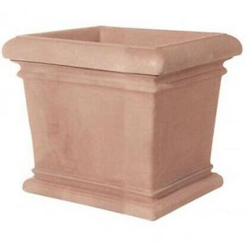 Vaso in Terra di Siena Cubo 30 cm