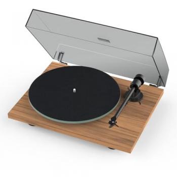 Pro-Ject T1 Evo Plattenspieler mit Walnussholz und Ortofon OM10