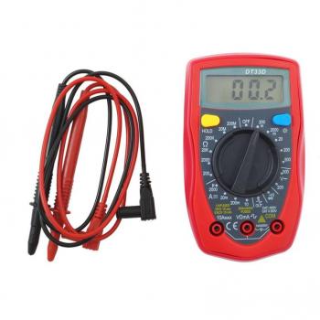 Tester Digitale Multimetro DT33D con Puntali Professionali