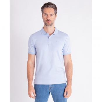 Camicia Polo Kentucky Blu a Maniche Corti Soft Cotton Slim XS