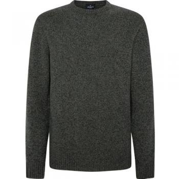 Maglione in Lana Merino Verde Mouline Hackett per Uomo M