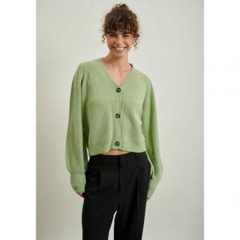 HAILY’S Langarm Strickjacke in meliertem Grün