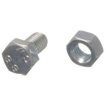8 Grade Steel M8 Hex Bolt Set with Nuts 16mm (50 Pieces)