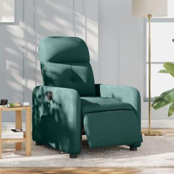 Fauteuil Inclinable en Tissu Vert Foncé