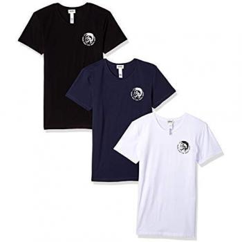 DIESEL UMTEE-RANDALTHREEPACK T-shirt Tricot, Multicolore (Bleu/Noir 02), L (Lot de 3) Homme