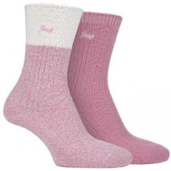 Jeep Lady‑Rose Trek Socks – Twin Pair (UK 4‑6.5)