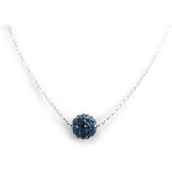 Collier Argento Sissi Blu (Cristalli)