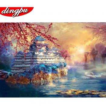 DINGPU Diamantgemälde, 5D Vollrund, Heimdekoration 20X30CM