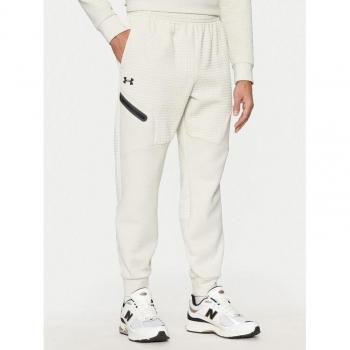 UA Unstoppable Grid Fleece Joggers (White) 2XL