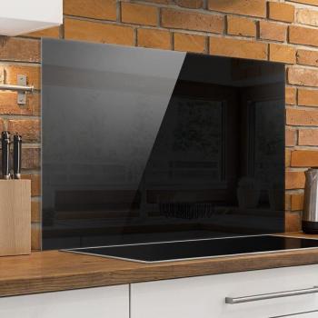 Orizzontale Paraschizzi in Vetro Nero 2:3 – Dimensioni 40×60 cm