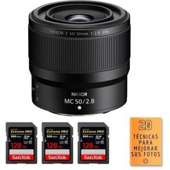 Nikon Z Mc 50mm F/2.8 Macro, SanDisk 128GB UHS-ii + PDF: 20 Consejos Fotográficos