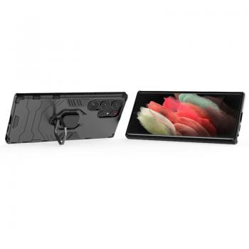 Samsung Galaxy S23 Ultra 5G Black Hybrid Case with Kickstand