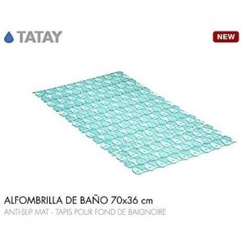 Alfombra de baño PVC 36x70 cm PISCIS turquesa