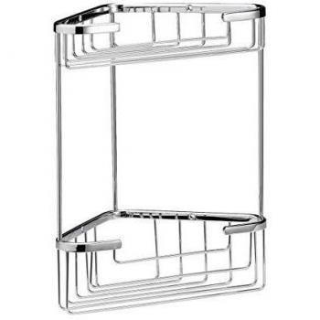 Nuie Hudson Reed LL308 Old London Traditional Bathroom Accessory Large 2 Tier Corner Basket